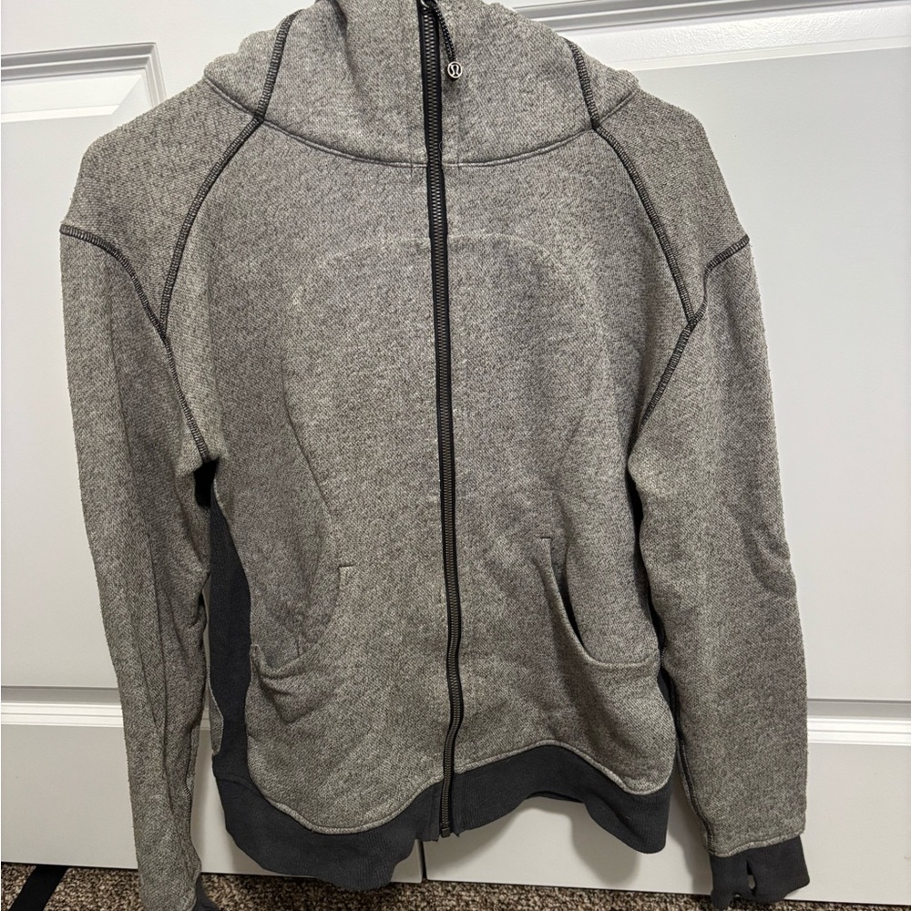 Lululemon Athletica Gray Scuba Zip Up Jacket